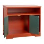 VEVOR Armario para Arena de Gatos, 792 x 430 x 710 mm, con Estante y Espacio de Almacenamiento, Caseta de Madera Moderna para Interiores, Compatible con la Mayoría de Areneros, Color Rojo y Verde