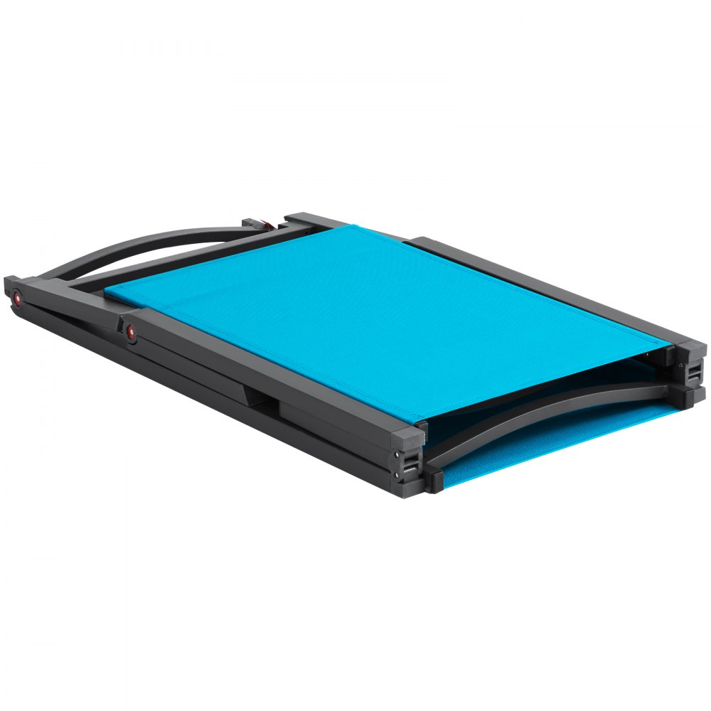 VEVOR Tumbona de Jardín para Exterior 2 Piezas Tumbona Plegable de Aluminio para Patio con 5 Posiciones Ajustables Tumbona Reclinable Totalmente Plana para Playa, Piscina, Exterior, Terraza, Azul