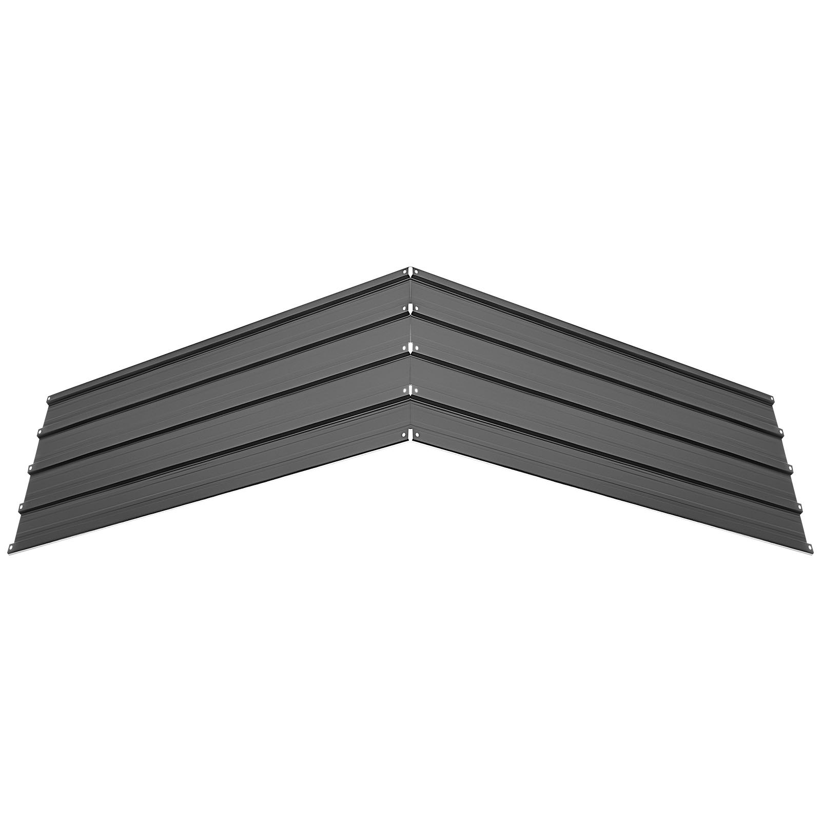 VEVOR Paneles de Techo 20 Piezas 1080 x 426 mm, Láminas Metálicas de Acero Galvanizado, Chapa Ondulada Resistente a la Intemperie con Kit de Tornillos y Guantes para Garaje, Cobertizo y Granero, Gris