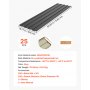 VEVOR Paneles de Techo 25 Piezas 1540 x 426 mm, Láminas Metálicas de Acero Galvanizado, Resistente a la Intemperie, Chapa Ondulada con Kit de Tornillos y Guantes para Cobertizo, Garaje y Granero, Gris