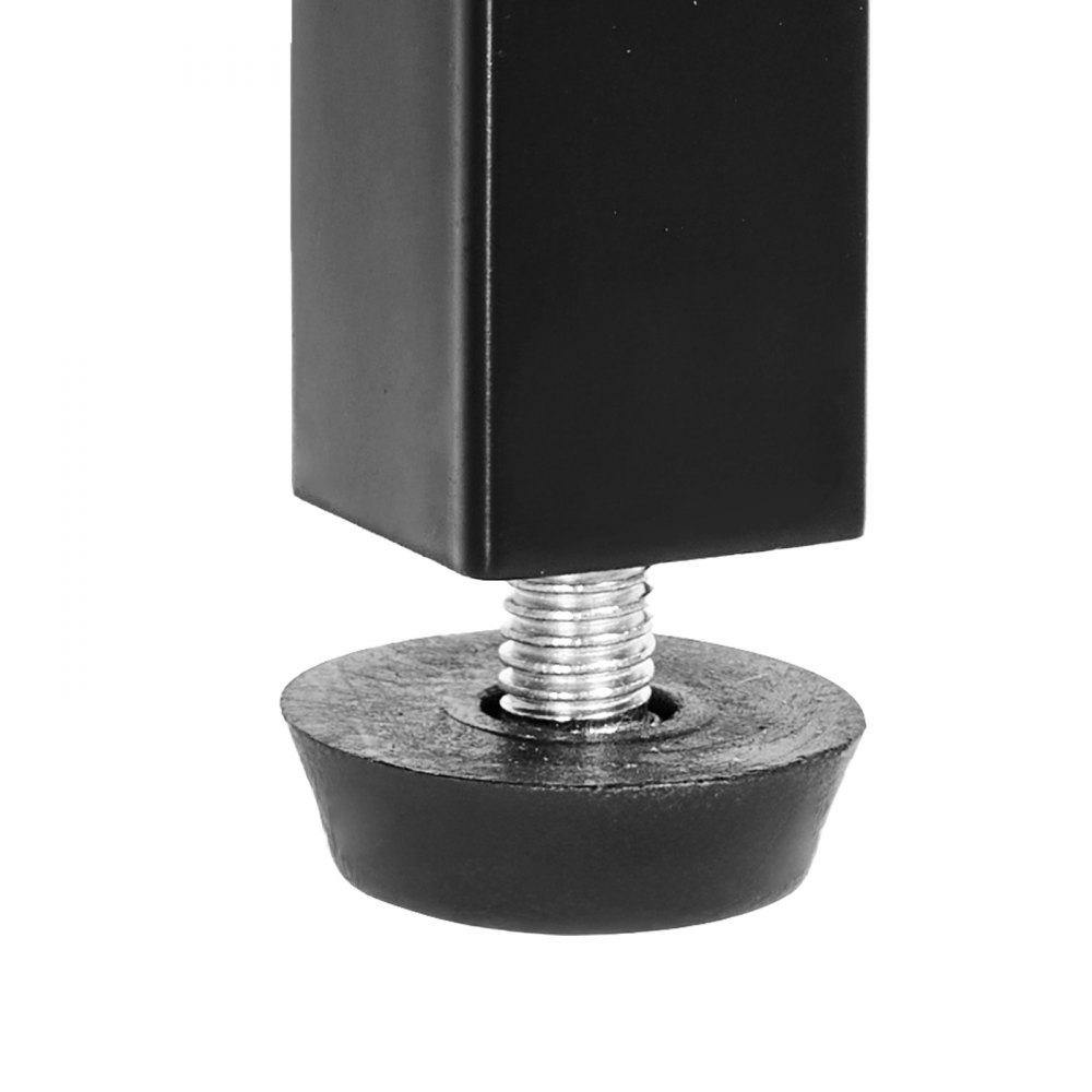 VEVOR Mesa Consola de Vidrio 3 Niveles 100 x 30 x 72,9 cm Mesa Auxiliar Rectangular para Sofá con Tablero de Vidrio Templado, Patas de Hierro para Sala de estar, Pasillo, Entrada, Recibidor, Negro