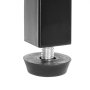 VEVOR Mesa Consola de Vidrio 2 Niveles 107 x 35,4 x 75,5 cm Mesa Auxiliar Rectangular para Sofá con Tablero de Vidrio Templado, Patas de Hierro para Sala de estar, Pasillo, Entrada, Recibidor, Negro