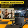 Trineo de pesas VEVOR en un gimnasio para entrenamiento de fuerza y velocidad, promoviendo la quema de músculos y grasa.