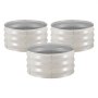 VEVOR 3 Pcs Galvanized Raised Garden Beds, 60 x 60 x 30 cm, Round Metal Planter Boxes Kit Outdoor, Bottomless Elevated Garden Boxes with Gloves, Alu-Zinc, for Planting Flowers Vegetables Herbs, Beige