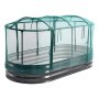 VEVOR Galvanized Raised Garden Bed, 1800 x 900 x 300 mm, with Self Watering System and Mesh Cover, Oval Metal Planter Box Outdoor, Rustproof Alu-Zinc, for Planting Flowers Fruits Vegetables, Dark Gray