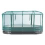 VEVOR Galvanized Raised Garden Bed, 1800 x 900 x 300 mm, with Self Watering System and Mesh Cover, Oval Metal Planter Box Outdoor, Rustproof Alu-Zinc, for Planting Flowers Fruits Vegetables, Dark Gray