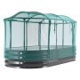 VEVOR Galvanized Raised Garden Bed, 1800 x 900 x 300 mm, with Self Watering System and Mesh Cover, Oval Metal Planter Box Outdoor, Rustproof Alu-Zinc, for Planting Flowers Fruits Vegetables, Dark Gray