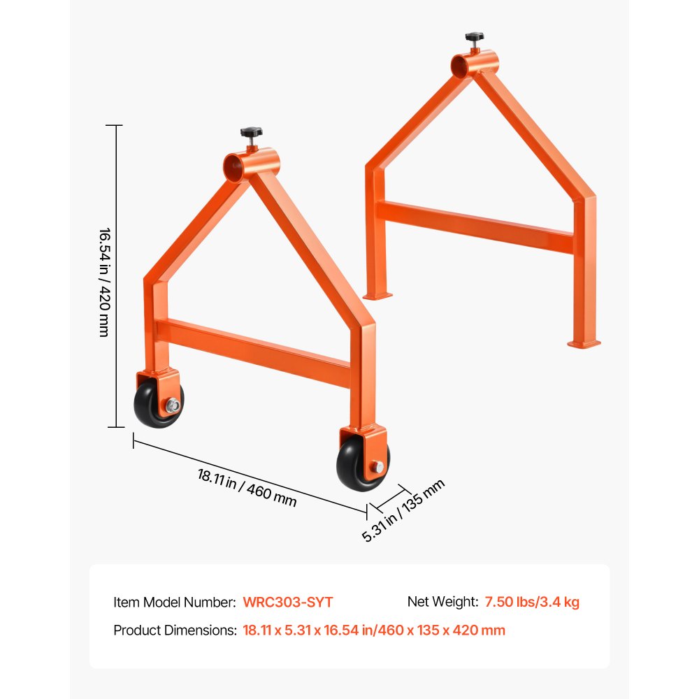 VEVOR Portacarretes de Alambre, Organizador Portátil para Cables con Ruedas, Portacarretes de Hasta 75,9 cm de Diámetro Carga de 99,8 kg para Uso Eléctrico, Industrial y Eficiencia de Trabajo