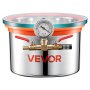 VEVOR 5.7 L Vacuum Chamber, Stainless Steel, Vacuum Degassing Chamber with Tempered Glass Lid, Hose, Air Filter, Ideal for Resin Casting, Stabilizing Wood, Degassing Silicone, Epoxies, Essential Oils