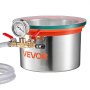 VEVOR 5.7 L Vacuum Chamber, Stainless Steel, Vacuum Degassing Chamber with Tempered Glass Lid, Hose, Air Filter, Ideal for Resin Casting, Stabilizing Wood, Degassing Silicone, Epoxies, Essential Oils