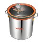 VEVOR 34.1 L Vacuum Chamber, Stainless Steel, Vacuum Degassing Chamber with Tempered Glass Lid, Hose, Air Filter, Ideal for Resin Casting, Stabilizing Wood, Degassing Silicone, Epoxies, Essential Oils