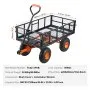 Carro volquete VEVOR, carro volquete de jardín de metal con marco fácil de montar, carro volquete con mango convertible 2 en 1, carretilla utilitaria de 880 libras de capacidad, neumáticos de 10 pulgadas