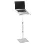 VEVOR Podium Stand, 1100 mm Acrylic Lectern, Portable Laptop Desk with Wide Reading Surface, Book Clips, Adjustable Angle, Floor-Standing, for Classroom, Wedding, Conference, Lecture and Concert