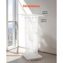 VEVOR Soporte de Podio de Acrílico Altura de 109 cm Atril de Pie Portátil con Asas, Superficie de Lectura 60 x 75 cm, Estante de Almacenamiento para Aulas, Bodas, Conferencias, Discursos, Conciertos