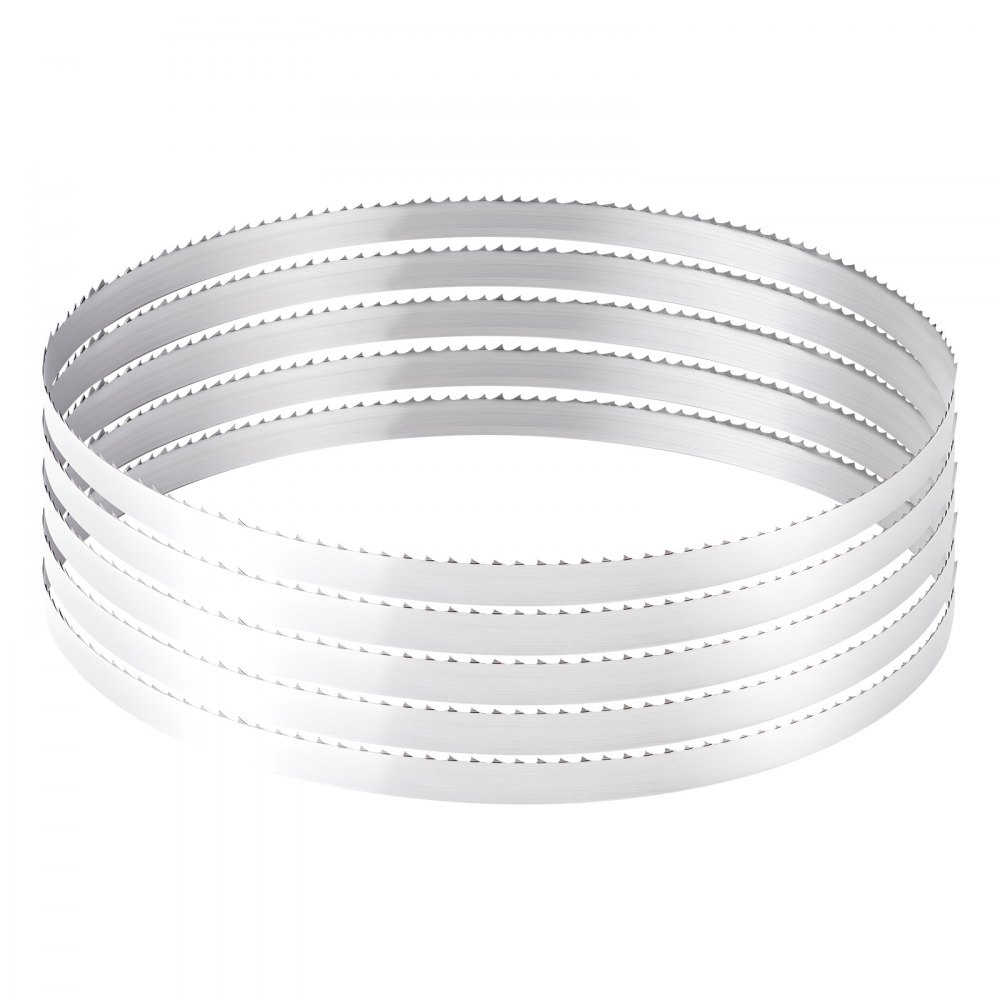 VEVOR Hoja de Sierra de Cinta, 4 TPI, Dientes Afilados Endurecidos 18 HRC, Acero al Carbono de Alta Resistencia, para las Principales Marcas de Sierras de Cinta para Madera, 2780 x 16 x 0,5 mm