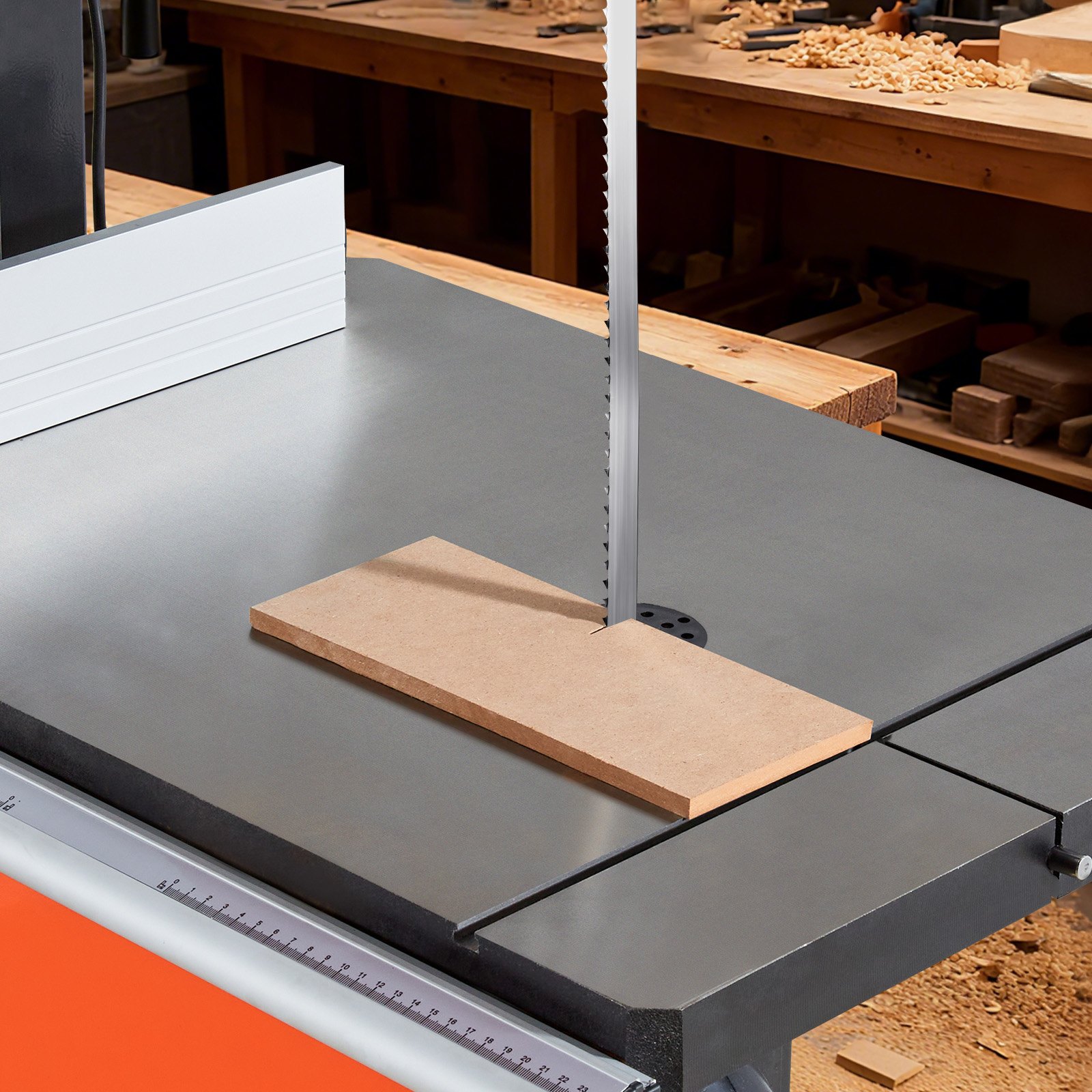 VEVOR Hoja de Sierra de Cinta 4 TPI, Dientes Afilados Endurecidos 18 HRC, Acero al Carbono de Alta Resistencia, Repuesto para las Principales Marcas de Sierras de Cinta, 1832 x 12,7 x 0,5 mm