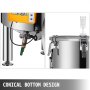 Fermentador VEVOR Brew con fondo cónico y mecanismos de cierre seguros