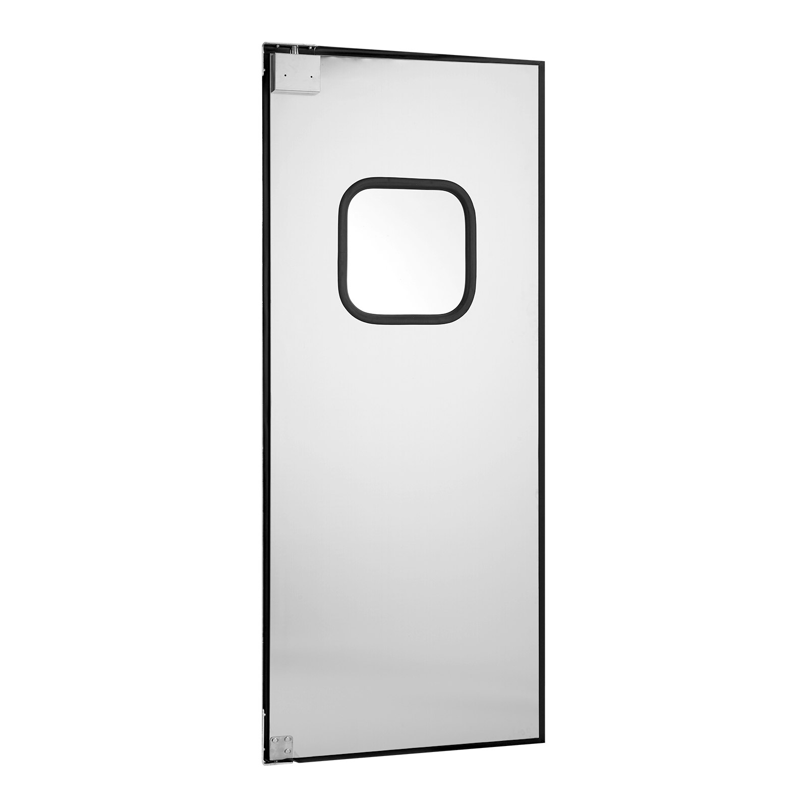 VEVOR Puerta Batiente de Tráfico, Panel Único para Puerta de Acero Inoxidable de 917 x 78 x 2133 mm con Herrajes y Accesorios para Garajes, Cocinas y Cámaras Frigoríficas Comerciales, Plata