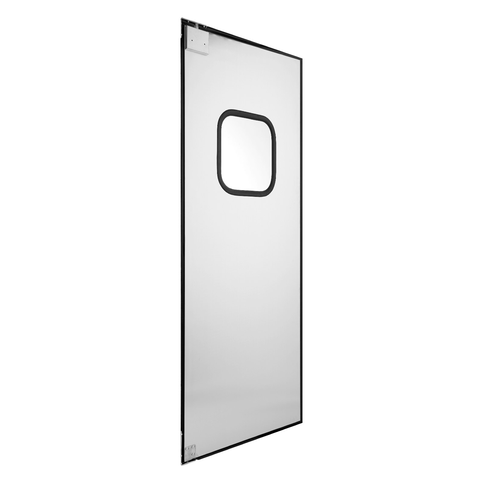 VEVOR Puerta Batiente de Tráfico, Panel Único para Puerta de Acero Inoxidable de 917 x 78 x 2133 mm con Herrajes y Accesorios para Garajes, Cocinas y Cámaras Frigoríficas Comerciales, Plata