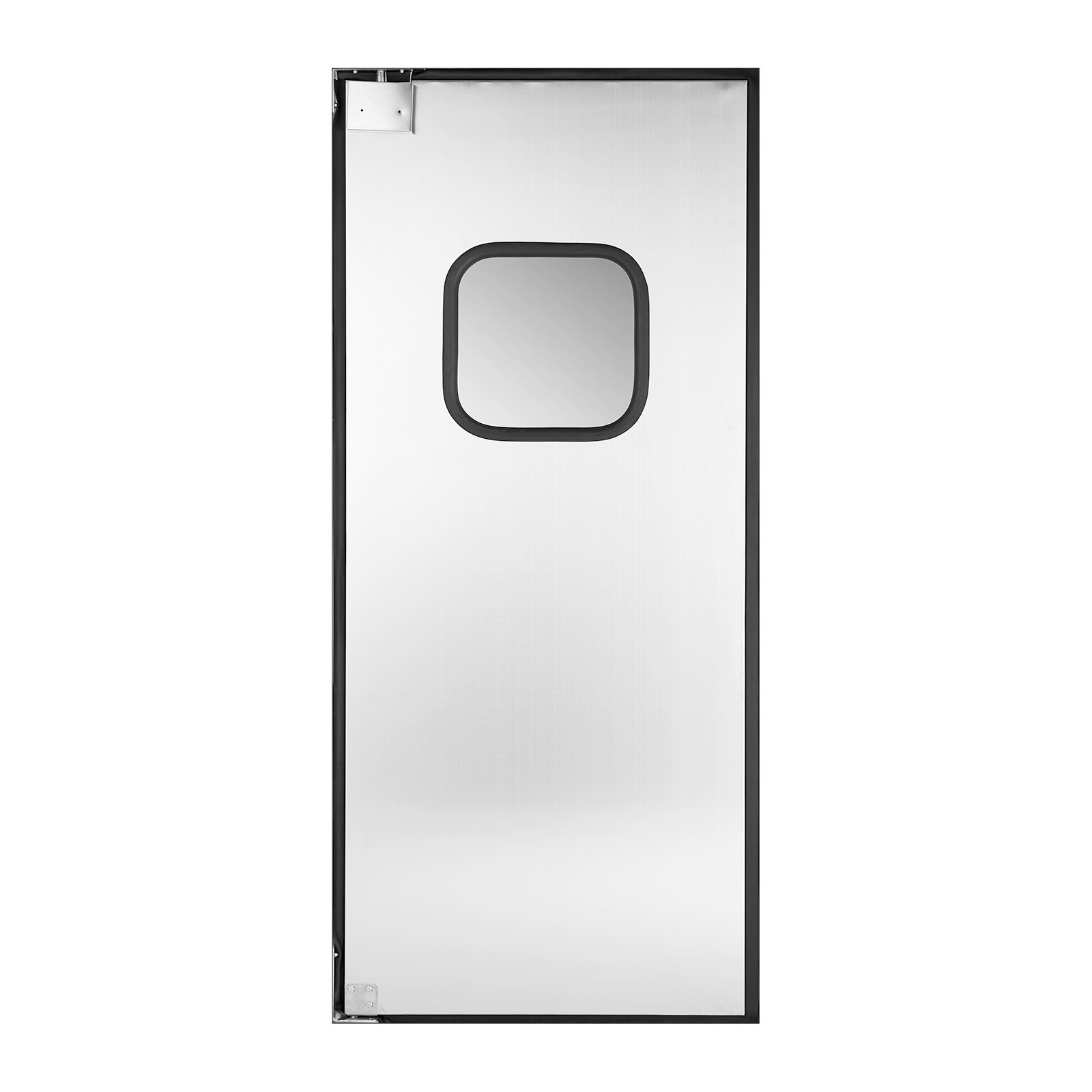 VEVOR Puerta Batiente de Tráfico, Panel Único para Puerta de Acero Inoxidable de 917 x 78 x 2133 mm con Herrajes y Accesorios para Garajes, Cocinas y Cámaras Frigoríficas Comerciales, Plata