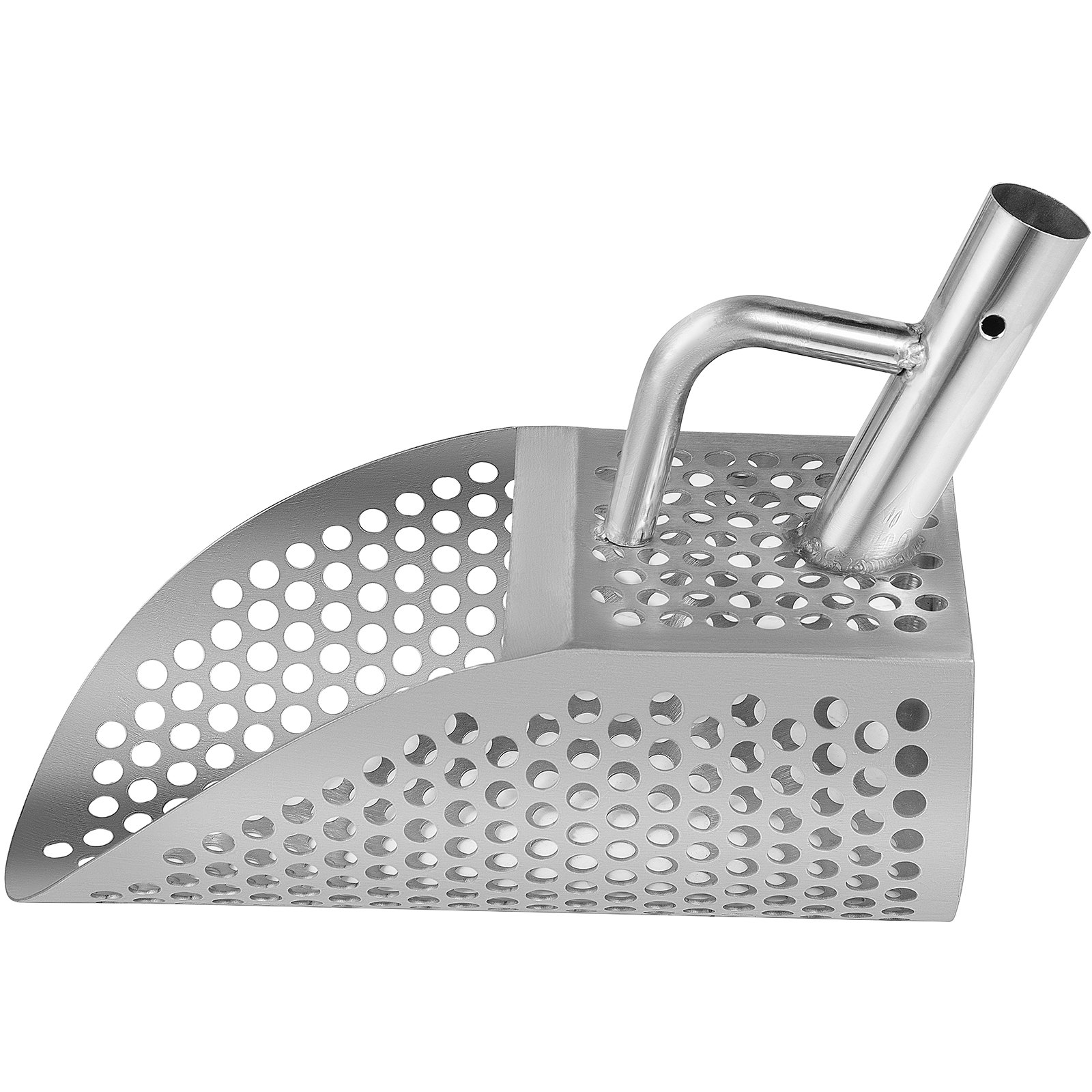 VEVOR Pala de Arena para Detección de Metales 13,5 x 30 cm Detector de Metales de Acero Inoxidable Agujero 10 mm Pala para Arena con Detector de Metales para Recoger y Cribar Pequeñas Cosas Valiosas