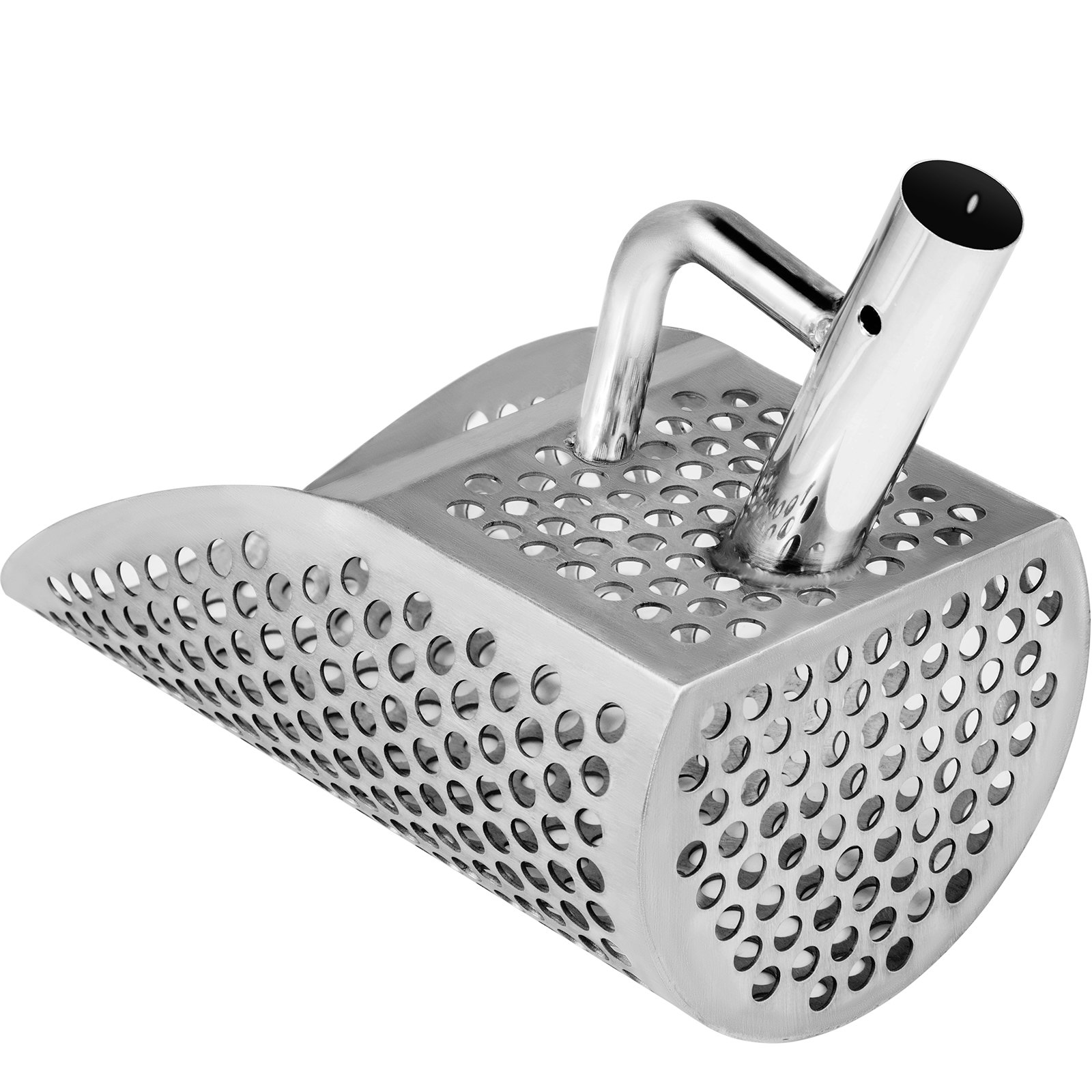 VEVOR Pala de Arena para Detección de Metales 13,5 x 30 cm Detector de Metales de Acero Inoxidable Agujero 10 mm Pala para Arena con Detector de Metales para Recoger y Cribar Pequeñas Cosas Valiosas
