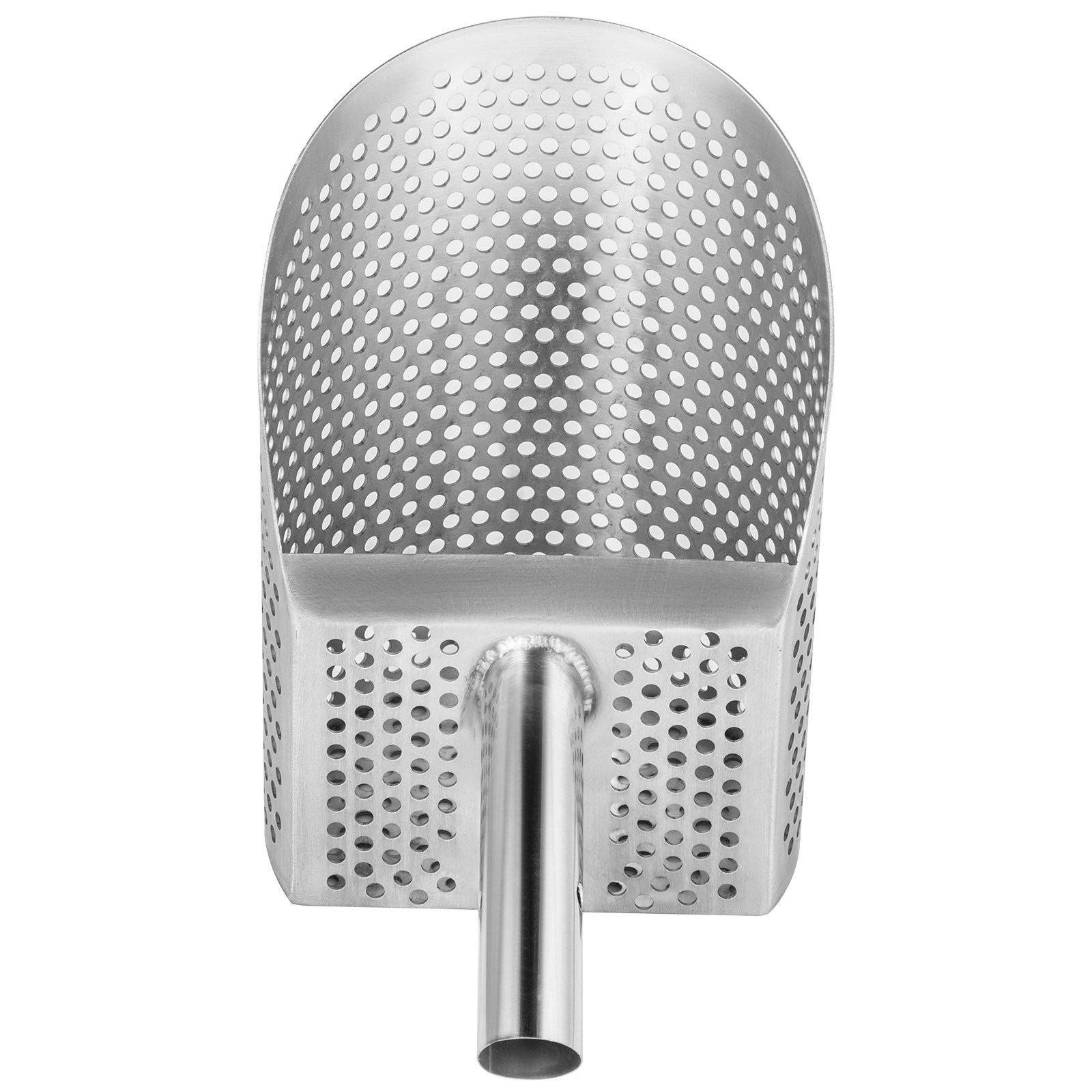 VEVOR Pala de Arena para Detección de Metales 13 x 25 cm Detector de Metales de Acero Inoxidable Agujero 10 mm Pala para Arena con Detector de Metales para Recoger y Cribar Pequeñas Cosas Valiosas
