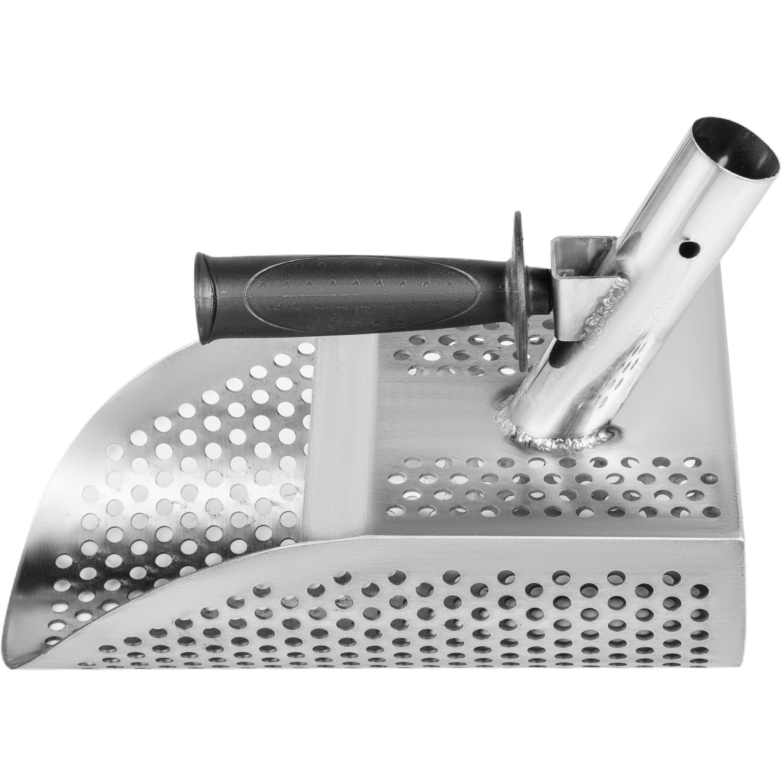 VEVOR Pala de Arena para Detección de Metales 20 x 29 cm Detector de Metales de Acero Inoxidable Agujero 10 mm Pala para Arena con Detector de Metales para Recoger y Cribar Pequeñas Cosas Valiosas