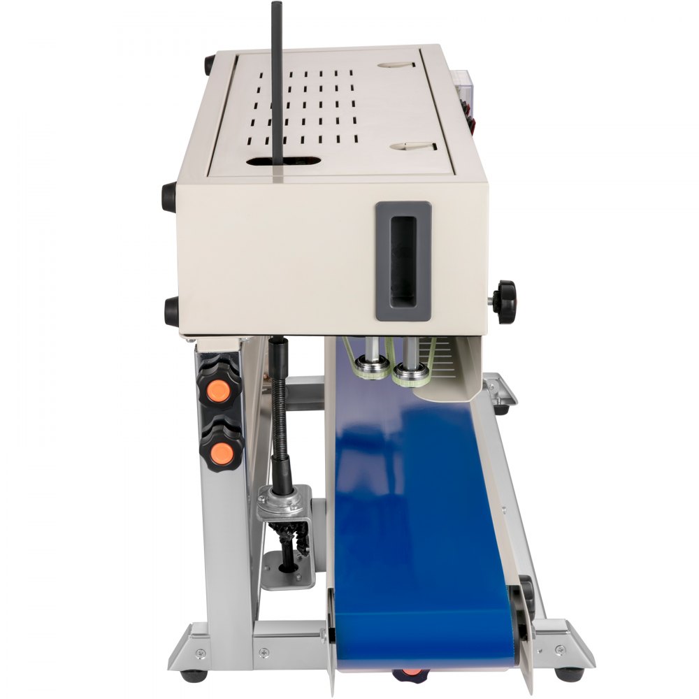 VEVOR Sellador de Banda Continua 6-15 mm del Ancho del Sello Máquina de Sellado Continuo 0-24 m / min Sellador Sutomático de Bandas 21 kg para Muchos Materiales de Película, como PP, PE, PV, OPP, PS
