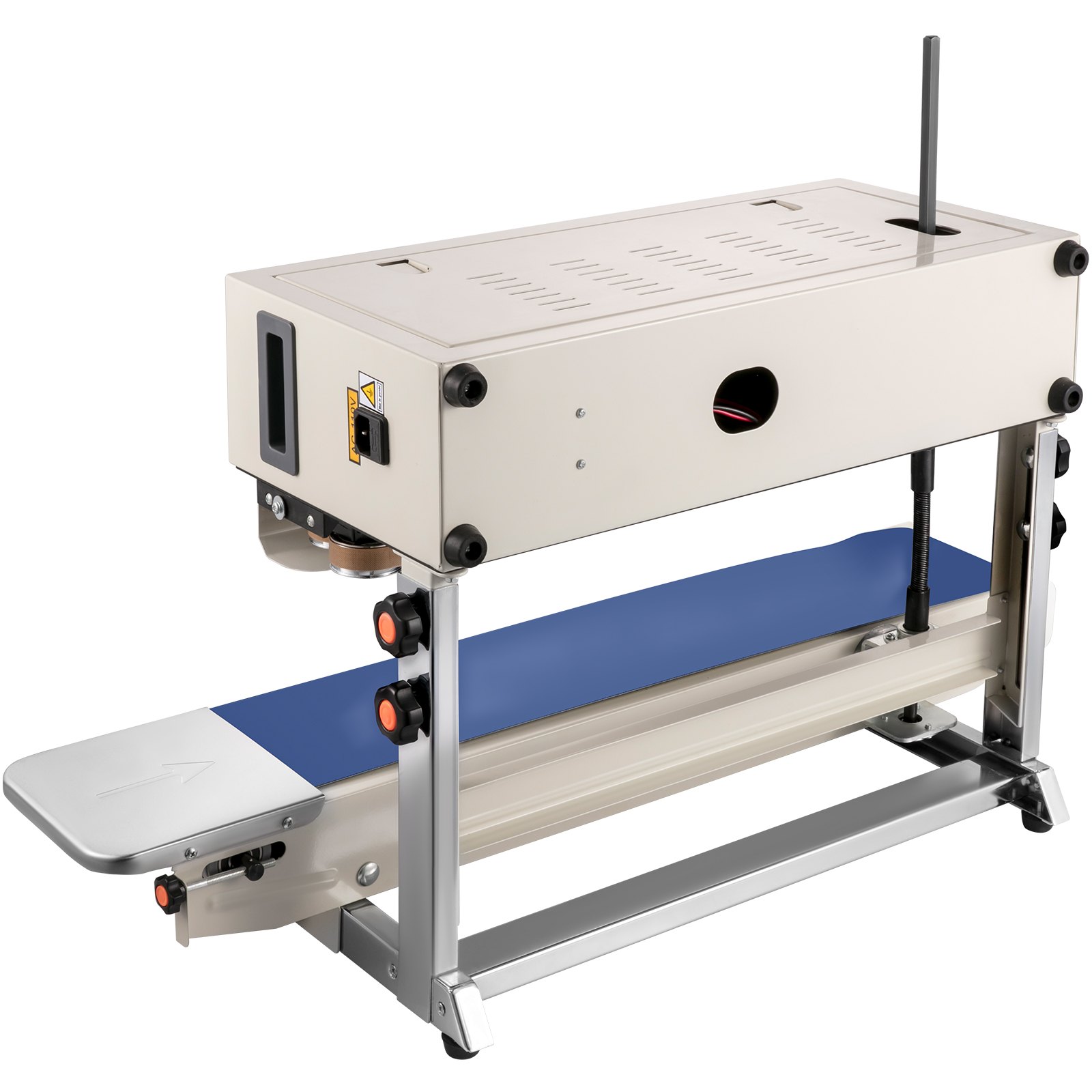 VEVOR Sellador de Banda Continua 6-15 mm del Ancho del Sello Máquina de Sellado Continuo 0-24 m / min Sellador Sutomático de Bandas 21 kg para Muchos Materiales de Película, como PP, PE, PV, OPP, PS