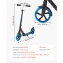 VEVOR Patinete 2 Ruedas, para Niños a Partir de 8 Años, Patinete de Calle con Manillar Regulable en Altura, Base Antideslizante y Chasis Plegable, hasta 100 kg, Color Azul, 900 x 380 x 1000 mm