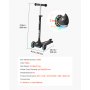 VEVOR Patinete 3 Ruedas, para Niños de 3 Años en Adelante, Ruedas Iluminadas, Manillar de Altura Ajustable, Base Antideslizante y Cuadro de Aluminio Ligero, hasta 75 kg, Negro, 520 x 250 x 800 mm
