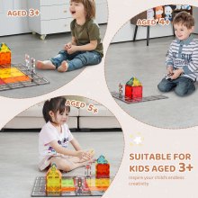 VEVOR 56 PCS Bloques Magnéticos Juguete de Construcción Magnético para Niños