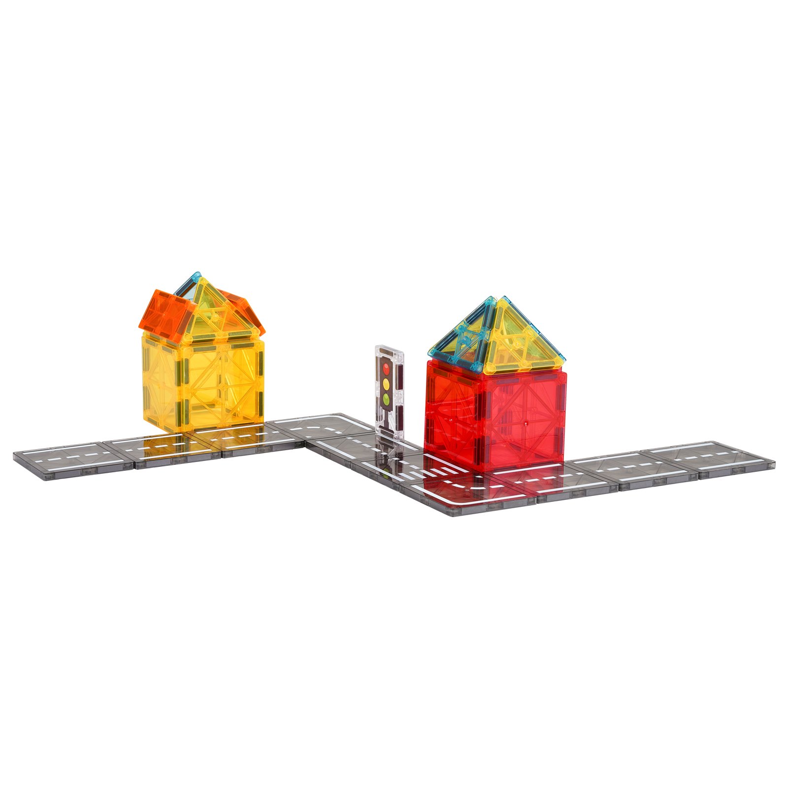 VEVOR 56 PCS Bloques Magnéticos para Construcción de Carreteras para Niños con Bolsa de Almacenamiento, Juguetes Educativos Sensoriales STEM para Apilar, Regalo para Niños de 3 Años en Adelante