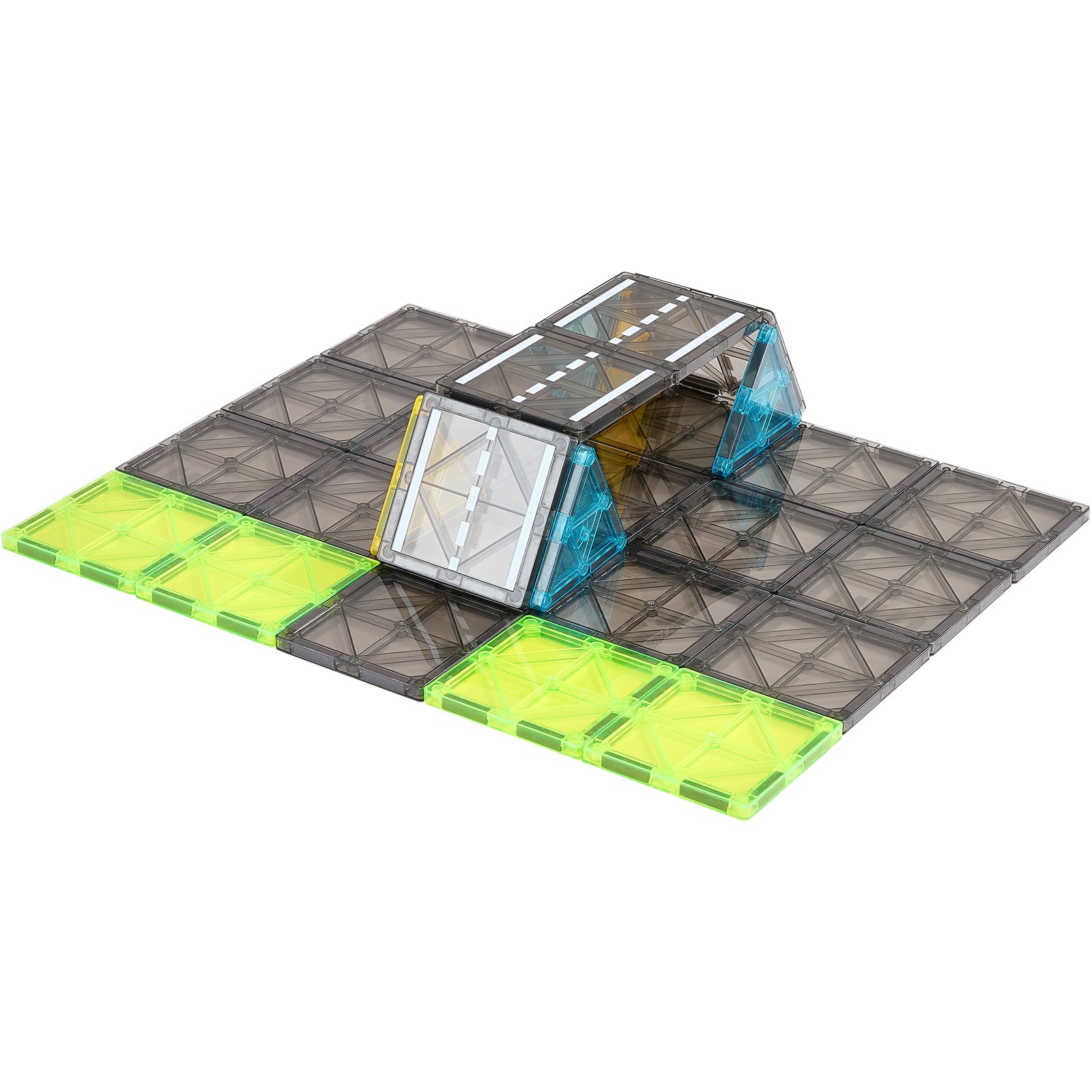 VEVOR 56 PCS Bloques Magnéticos para Construcción de Carreteras para Niños con Bolsa de Almacenamiento, Juguetes Educativos Sensoriales STEM para Apilar, Regalo para Niños de 3 Años en Adelante