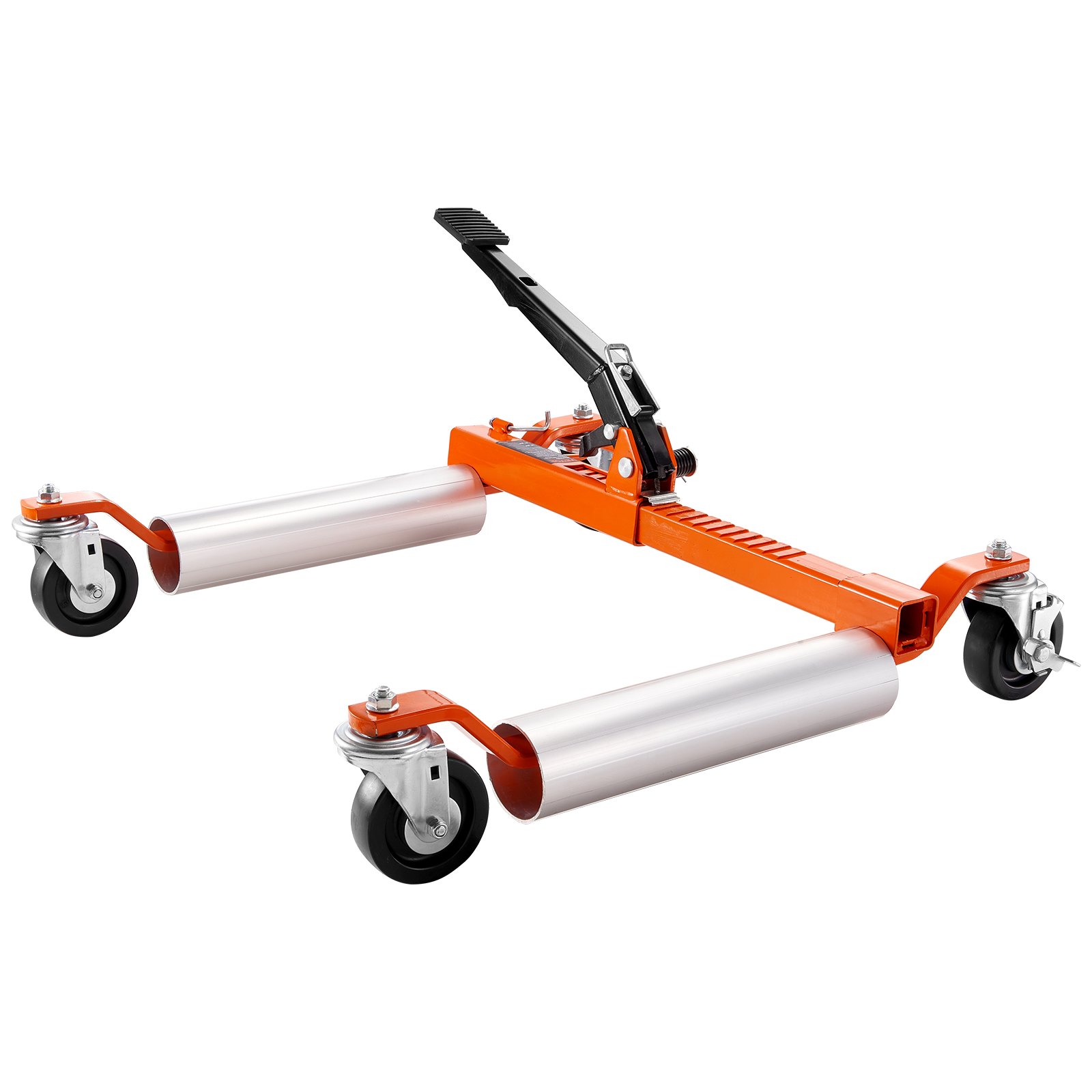 VEVOR Camión de Manipulación de Vehículos Mueve Neumáticos 355,6 mm Carga de 680 kg Pie de Carraca con 4 Ruedas de Bloqueo Gato Hidráulico para Posicionamiento de Vehículos Reparación de Coches