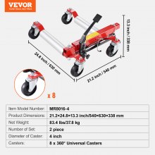 VEVOR Carro Hidráulico para Desplazamiento de Automóviles 680,4 kg 2 Piezas