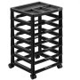 VEVOR Carrito de Almacenamiento con Ruedas para Álbumes de Recortes 6 Niveles con Organizador Superior 4 Ruedas Extraíbles para Suministros de Oficina, Arte, Manualidades, Cajas No Incluidas