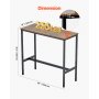 VEVOR Mesa Alta de Bar con Estructura de Metal Resistente Mesa de Comedor Estrecha y Larga para Cocina Mostrador de Cócteles Fácil de Montar 99 x 40,6 x 90,2 cm para Fiestas en Sala de Estar
