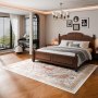 VEVOR Alfombra Suave de 2,4 x 3 m Alfombra de Área Pelo Corto Antideslizante Resistente al Desgarro Elegante Ideal para Dormitorio, Oficina, Sala de Estar, Habitación Infantil, Entrada, Marrón Rojo