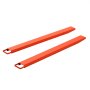 VEVOR Extensiones de Horquillas 1520 mm x 115 mm, Carga 2086,5 kg, 1 Par, con Bloqueo Inferior, Bucle de Retención, Acero Q235, Instalación sin Herramientas, Color Naranja para Carretilla Elevadora