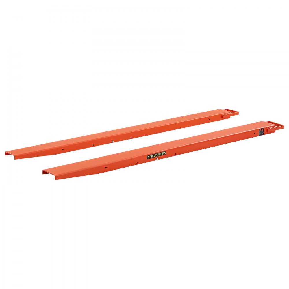VEVOR Extensiones de Horquillas 1820 x 115 mm, Carga Máx. 2086,5 kg, 1 Par, con Bloqueo Inferior, Anillo de Retención, Instalación sin Herramientas y Horquillas de 106,7 mm para Carretilla Elevadora
