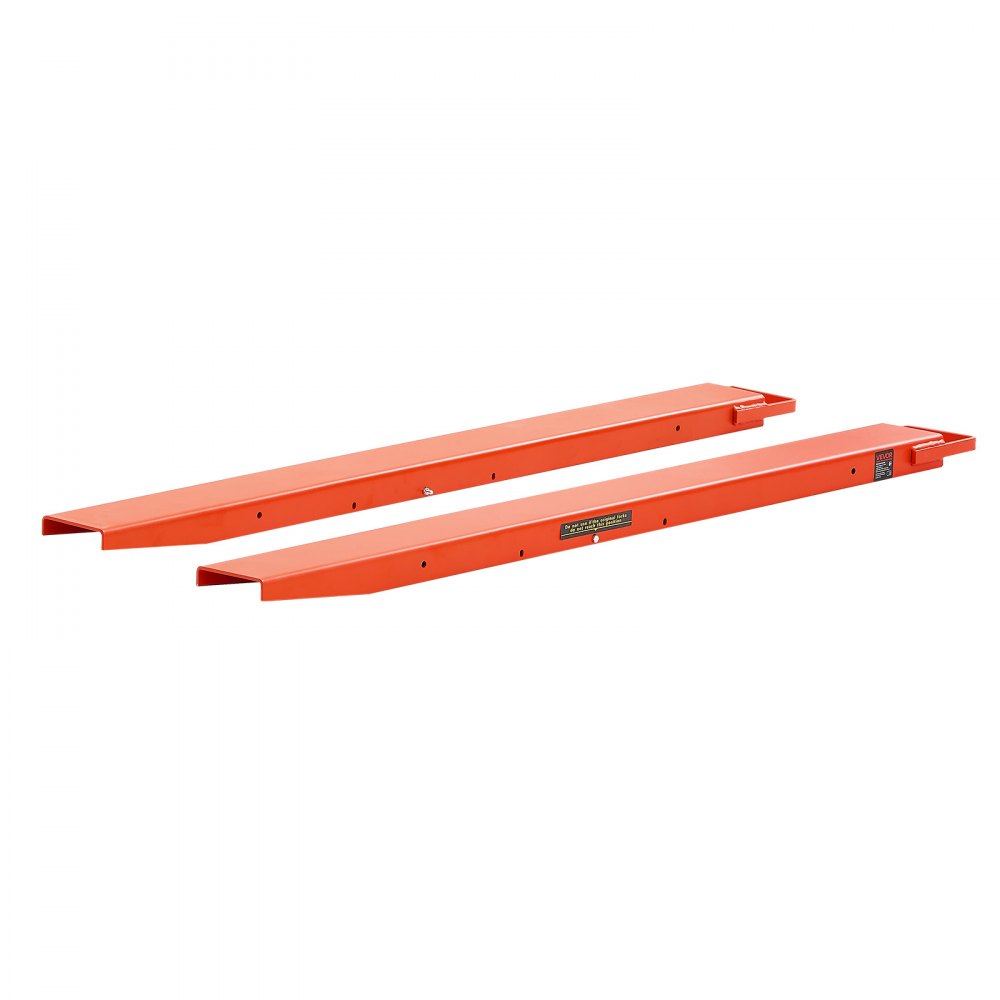VEVOR Extensiones de Horquillas 1820 x 140 mm, Carga Máx. 2086,5 kg, 1 Par, con Bloqueo Inferior, Anillo de Retención, Instalación sin Herramientas y Horquillas de 129,5 mm para Carretilla Elevadora
