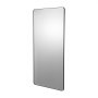 VEVOR Espejo de Pared Espejo de Maquillaje Espejo de Baño 1828 x 915 x 25 mm Espejo Rectangular Marco de Aleación de Aluminio Negro con Soporte en Forma de Z para Baño Dormitorio Sala de Estar
