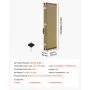 VEVOR Estuche Rígido para Guitarra Eléctrica de 39 pulgadas 99,1 cm Dorado, Rectangular, Para Guitarras ST/Tele, Con Cerradura, Acolchado, Llave, Compartimento para Accesorios, Resistente al Desgaste