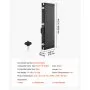 VEVOR Estuche Rígido para Guitarra Eléctrica de 39 pulgadas 99,1 cm Negro, Rectangular, Para Guitarras ST/Tele, Con Cerradura, Acolchado, Llave, Compartimento para Accesorios, Resistente al Desgaste