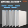 VEVOR Puerta de Acceso de Acero Galvanizado Puerta de Inspección Apertura 411x411 mm a 165° Fácil de Pintar Superficie Mantenimiento Panel de Acceso con Cerradura para Cubierta de Conducto Suelo