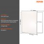 VEVOR Puerta de Acceso de Acero Galvanizado Puerta de Inspección Apertura 411x411 mm a 165° Fácil de Pintar Superficie Mantenimiento Panel de Acceso con Cerradura para Cubierta de Conducto Suelo
