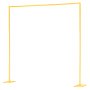 VEVOR Soporte Cuadrado de Metal Dorado para Telón de Fondo, 2,4 x 2,4 m, Estructura Estable, para Bodas, Fiestas de Cumpleaños, Graduaciones, Celebraciones Navideñas y Decoración de Ceremonias