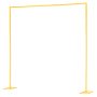 VEVOR Soporte Cuadrado de Metal Dorado para Telón de Fondo, 2,4 x 2,4 m, Estructura Estable, para Bodas, Fiestas de Cumpleaños, Graduaciones, Celebraciones Navideñas y Decoración de Ceremonias